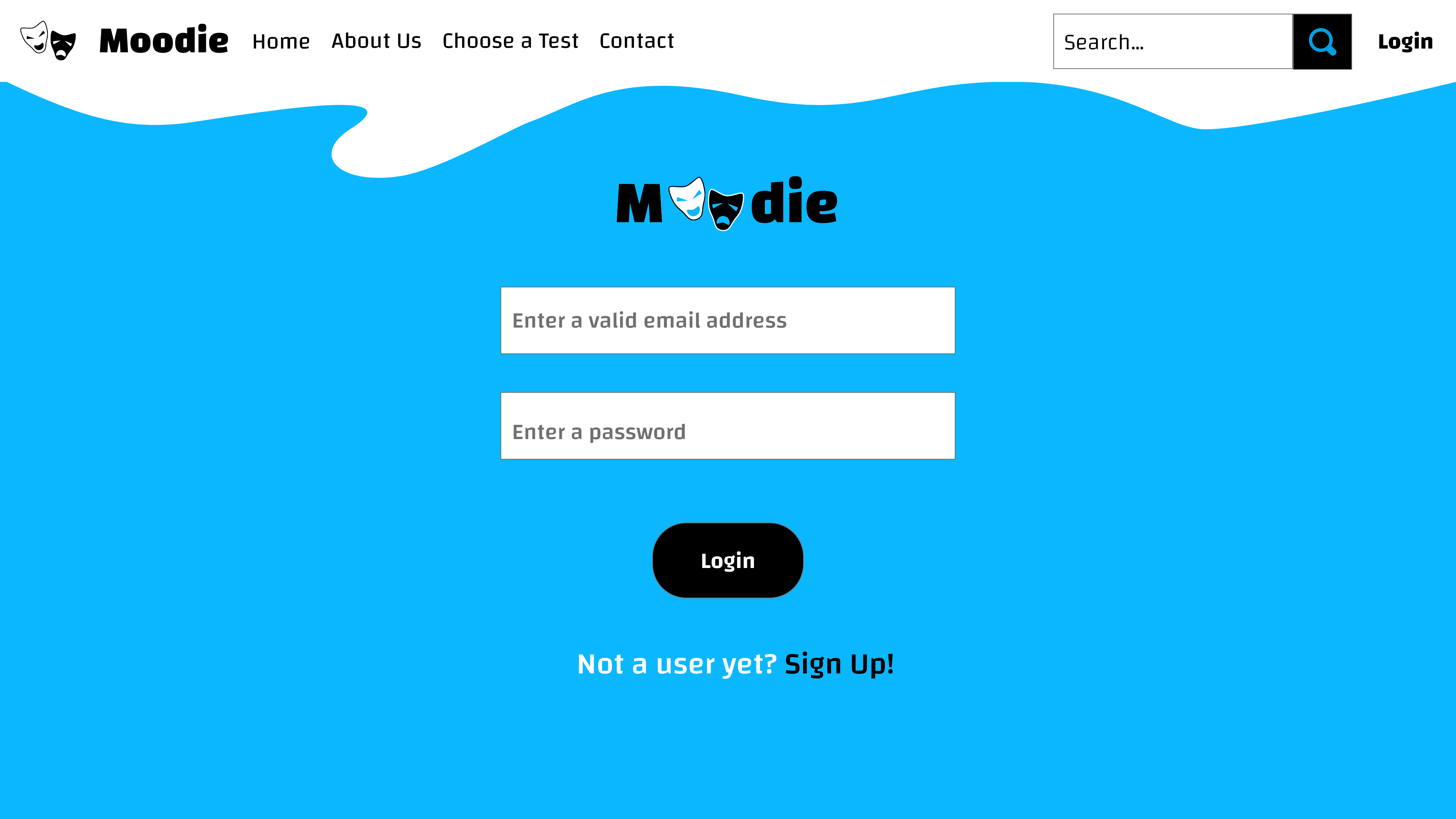 design for moodie login page
