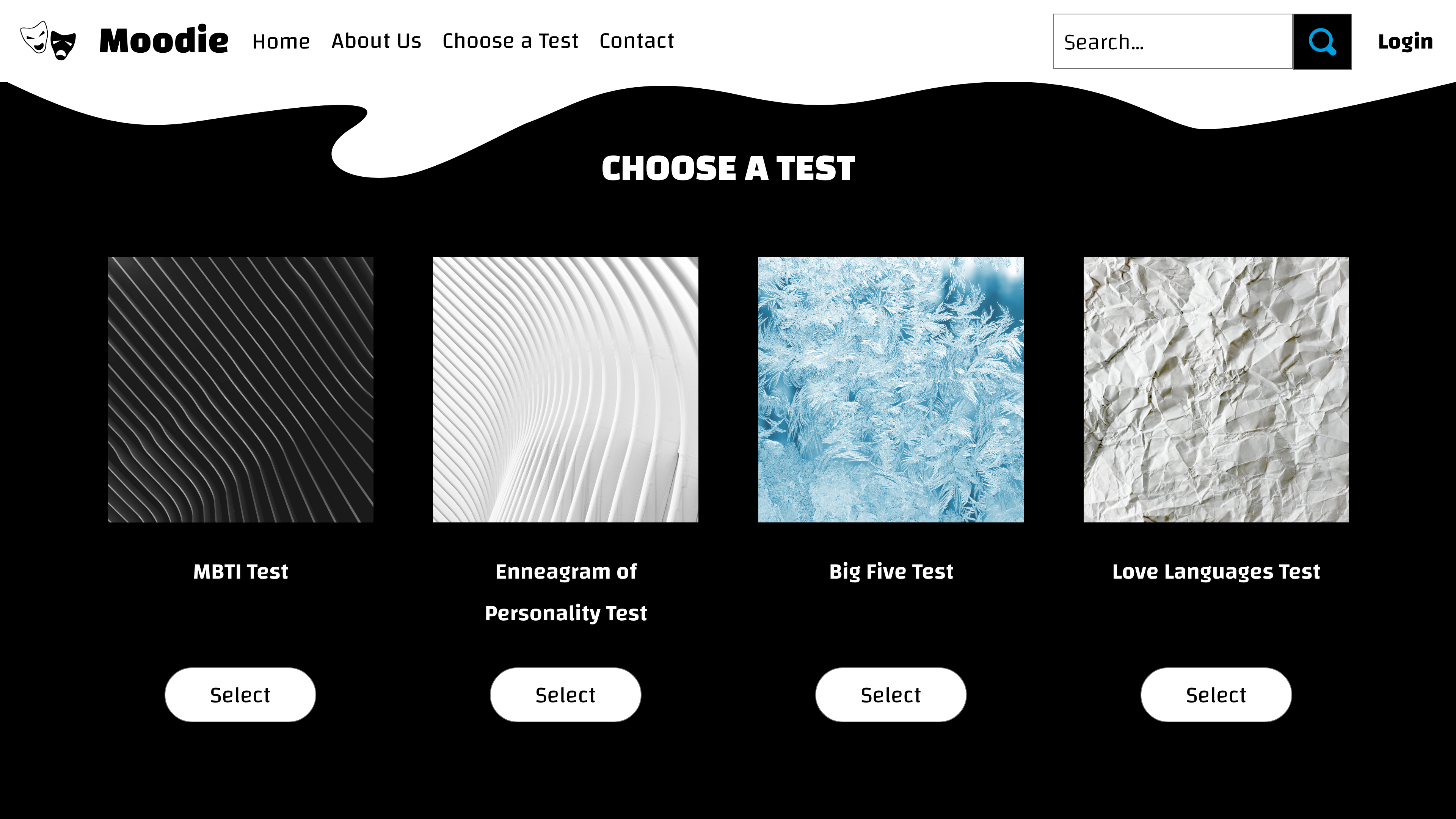 design for moodie test page